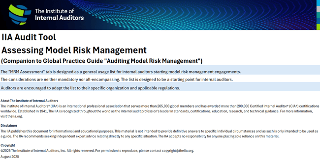 Assessing Model RIsk Management