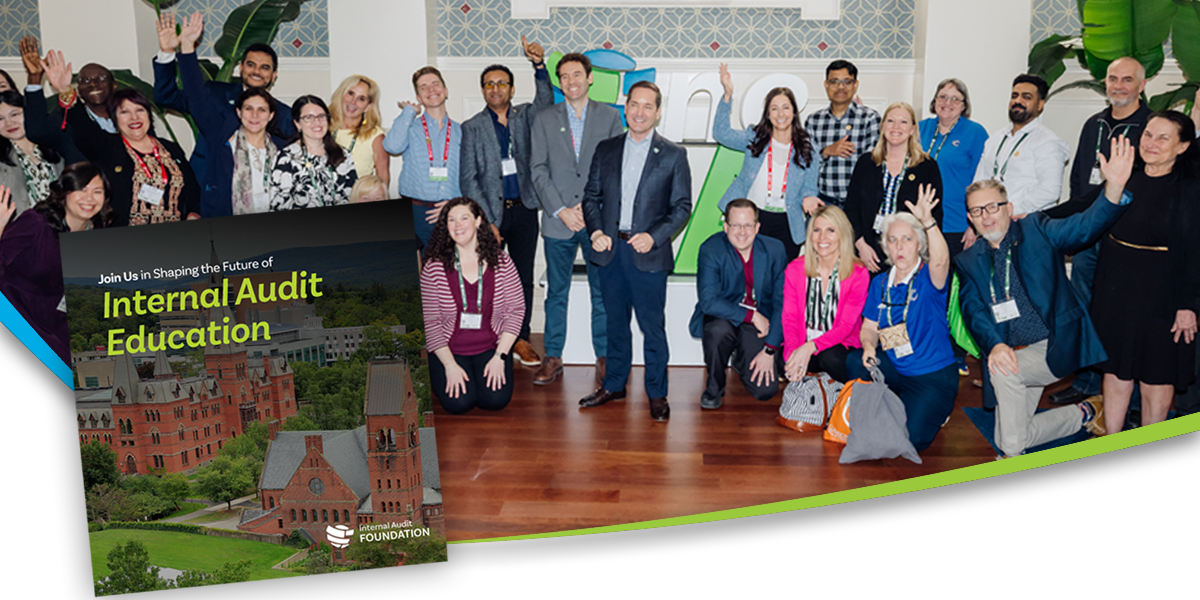 A university building housing resources and funding opportunities that advance internal audit education through global academic partnership programs.